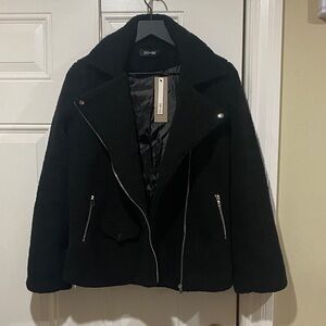 New with tag Vici DO+BE Black Teddy moto biker Jacket